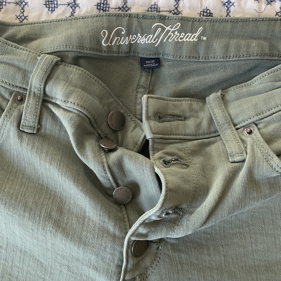 Universal thread green button fly short size 10/30 - Picture 2 of 2